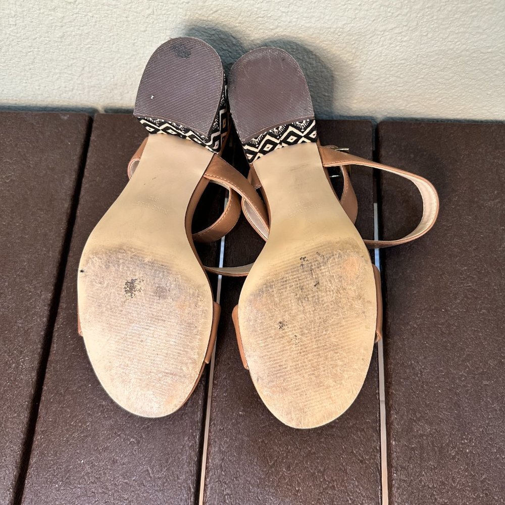 Nine West Wrap Patterned Raffia Block Heel Sandal… - image 8